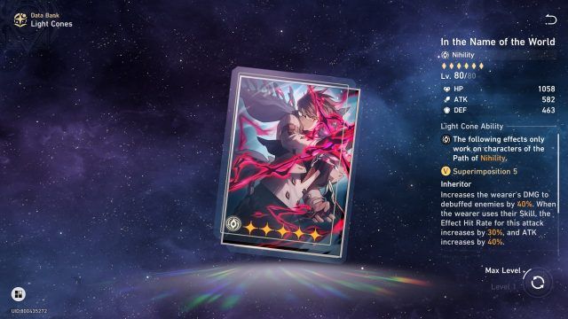 Honkai Star Rail Welt Guide - In the Name of the World (5-Star Light Cone)
