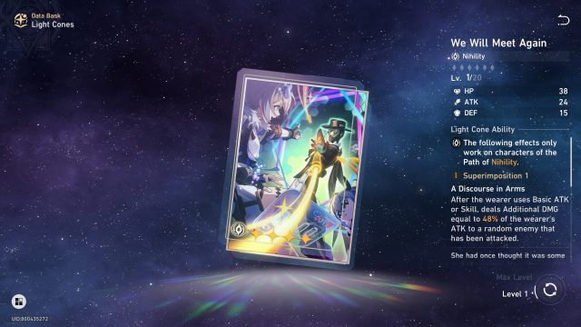 We Will Meet Again (4-Star Light Cone)