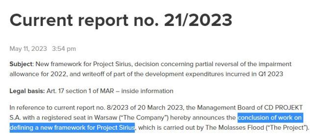CD Projekt Red Has Completed Its &ldquo;New Framework&rdquo; For Multiplayer Project Sirius