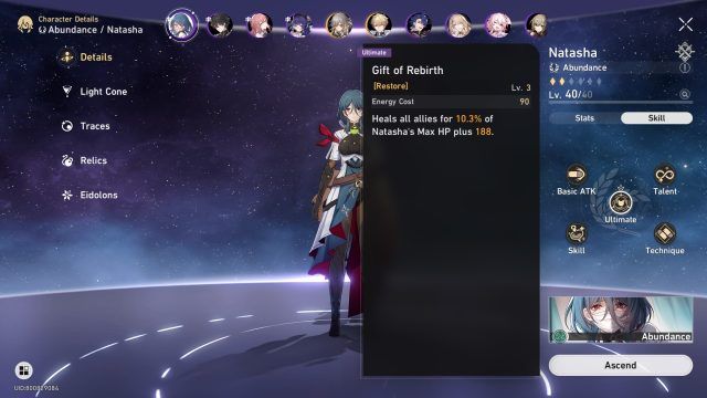 Dan Heng Build Guide - Natasha Ultimate Ability