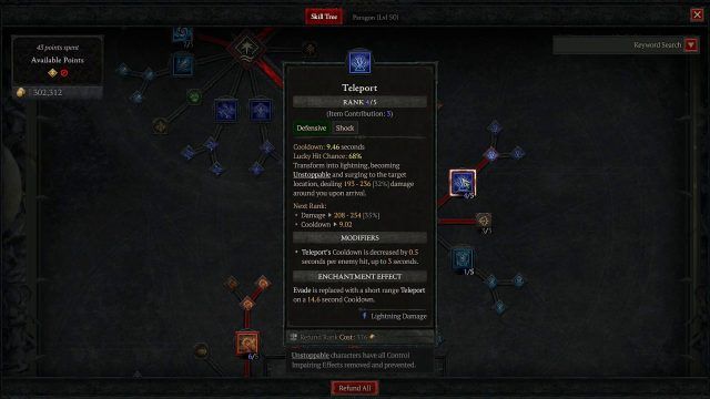 Diablo 4 Sorc Build - Teleport to Gain Unstoppable