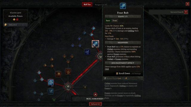 Frost Bolt Skill to Gain Mana
