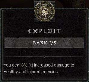 Diablo IV Build - Exploit Passive Skill