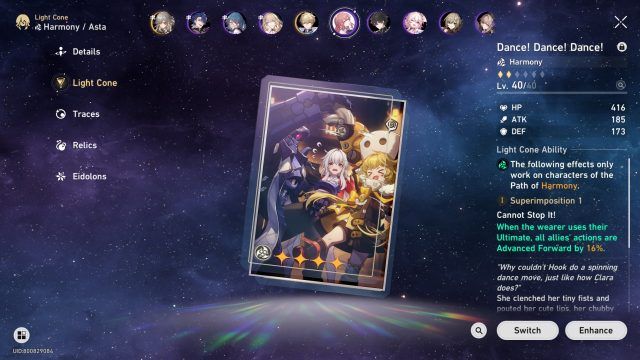 Honkai Star Rail Asta Guide - Dance! Dance! Dance! (4-Star Light Cone)