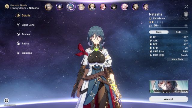 Honkai Star Rail Natasha Build Guide