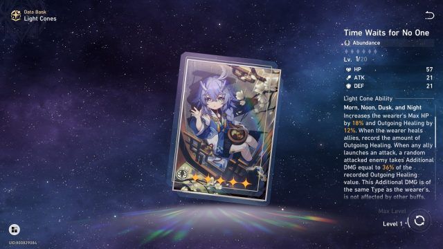 Honkai Star Rail Natasha Guide - Time Waits for No One (5-Star Light Cone)