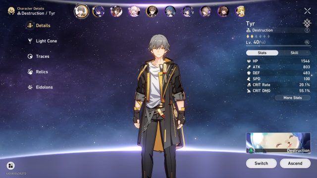 Honkai Star Rail Physical Trailblazer Build Guide