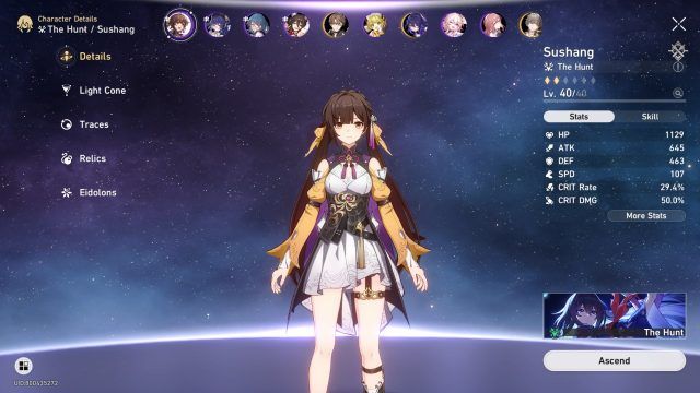 Honkai Star Rail Sushang Build Guide