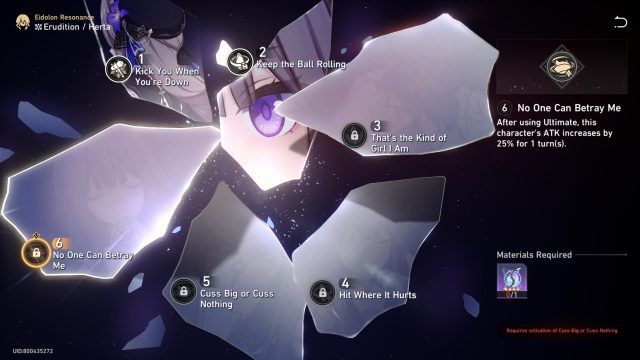 No One Can Betray Me Eidolon at Level 6