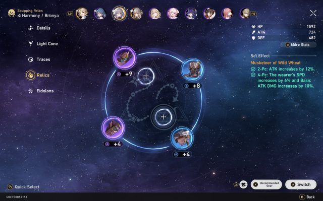 Honkai: Star Rail Bronya Build - Set