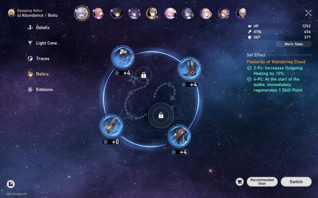 Honkai: Star Rail Bailu Build Guide