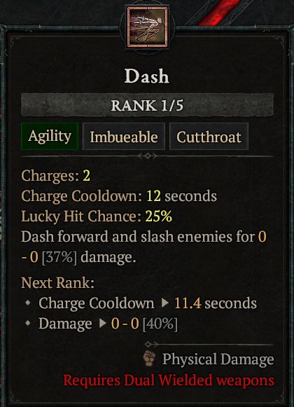 Diablo 4 Shadow Rogue Build - Dash