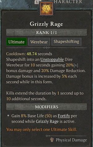 Diablo 4 Werebear Druid Build   Pulverizer