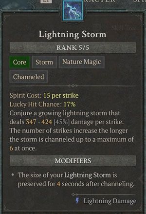 Diablo 4 Storm Druid Build - Lightning Storm