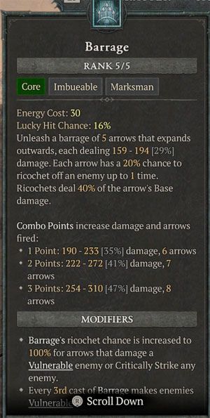 Diablo 4 Rogue Bow Build - Barrage is a the best of AoE and focus fire for a Bow Build