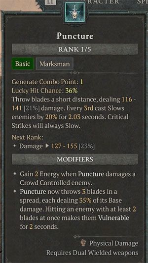 Diablo 4 Rogue Bow Build - Puncture is an amazing skill for this build