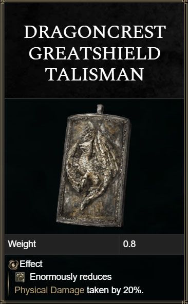 Top 5 Talismans in Elden Ring - Dragoncrest Greatshield Talisman