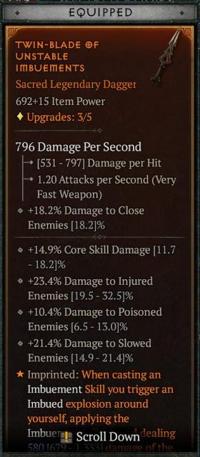 Diablo 4 Twisting Blades Rogue Build - Aspect of Unstable Imbuements
