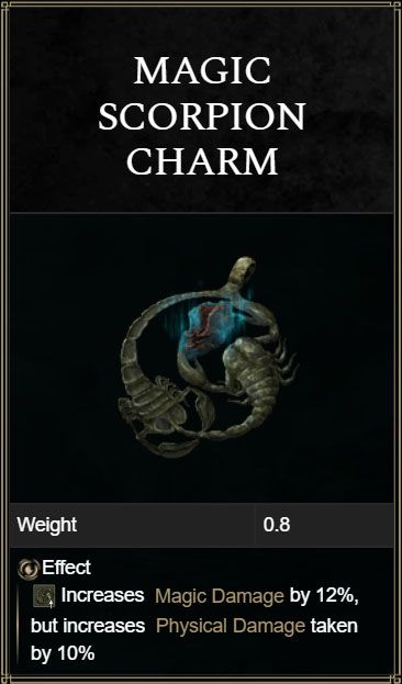 Top 5 Talismans in Elden Ring - Magic Scorpion Charm