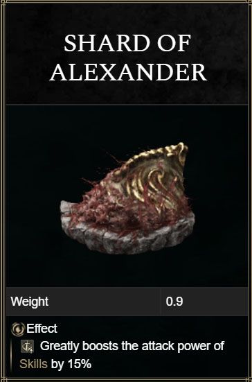 Top 5 Talismans in Elden Ring - Shard of Alexander