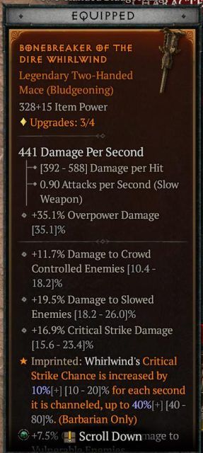 Diablo 4 Whirlwind Barbarian Build
