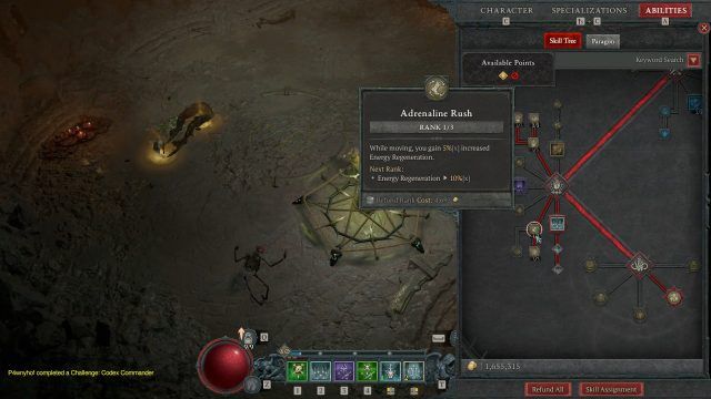 Adrenaline Rush Passive to Increase Energy Regeneration
