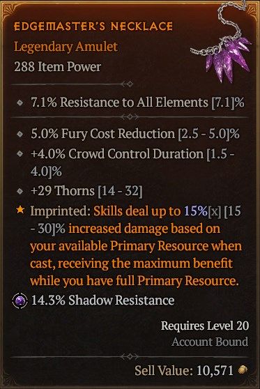 Crusher Diablo 4 Barbarian Build - Edgemaster&rsquo;s Necklace to Deal Huge Damage with Hammer of the Ancients