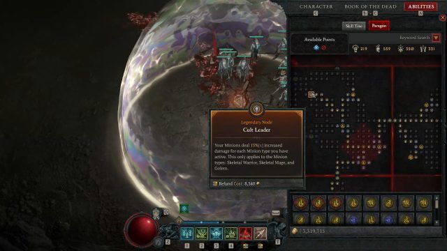 Cult Leader Legendary Node to Increase Damage for Each Minion Type You Have Active