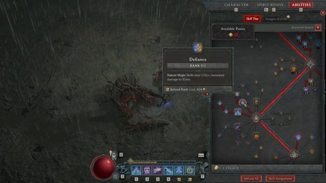 D4 Druid Build - Defiance to Increase the Damage of Nature Magic Skills Against Elites