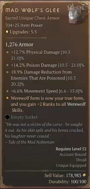 Diablo 4 Druid Build - Howlstorm Mad Wolf&rsquo;s Glee Where the Werewolf is Now Your True Form
