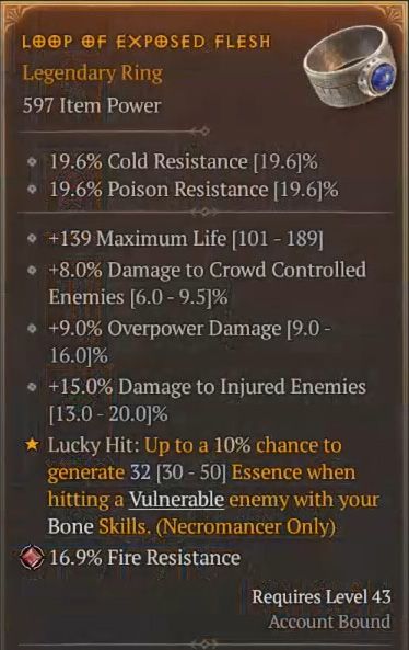 Diablo 4 Necromancer Build Spirit Bomber - Loop of Exposed Flesh to Generate Essence