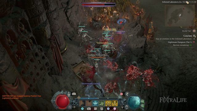 Diablo 4 Necromancer Endgame Build - Stacking Shadow DoT and Being Attacked by Minions