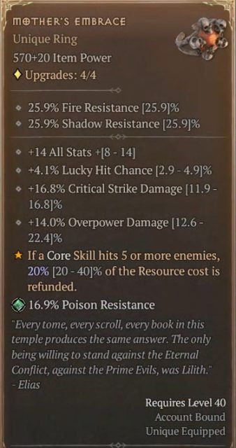 Diablo 4 Rogue Build with the Mother&rsquo;s Embrace to Regenerate Energy