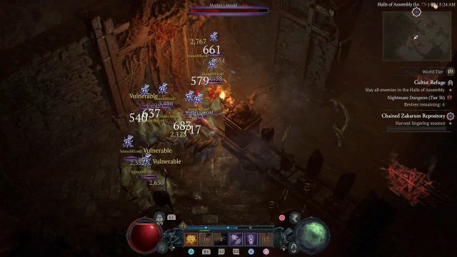 Diablo 4 Werewolf Druid Build - Dire Wolf in Combat