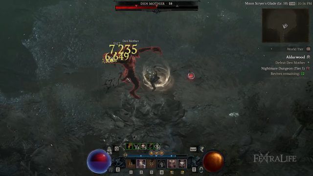 Juggernaut Best Diablo 4 Barbarian Build with Hammer of the Ancients Against the Den Mother