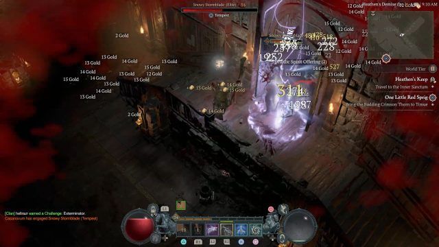 Lightning Storm Skill with Lightning Bolts