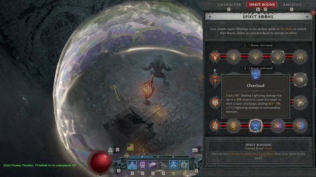 Overload Spirit Boon for the Howlstorm D4 Druid Build