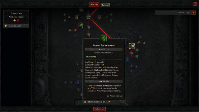 Poison Imbuement Skill for the Perfected Cyclone Diablo 4 Rogue Build