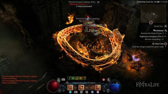 Pyromancer Best Diablo 4 Sorcerer Build with Meteor and Inferno Against Regular Enemies and Bosses