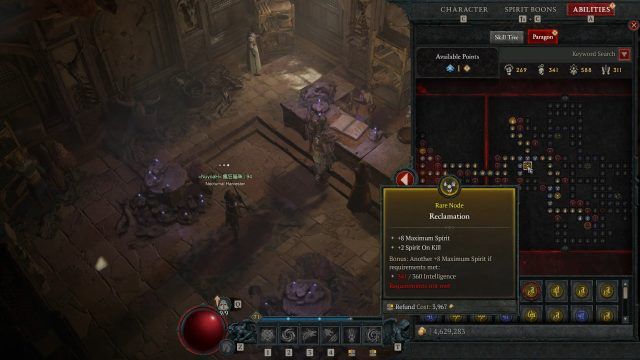 Reclamation Rare Node to Gain Maximum Spirit