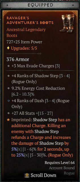 Diablo 4 Lvl 70+ Perfected Twisting Blades Build   Rogue Shadowblade