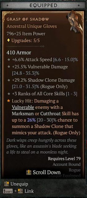 Diablo 4 Lvl 70+ Perfected Twisting Blades Build   Rogue Shadowblade