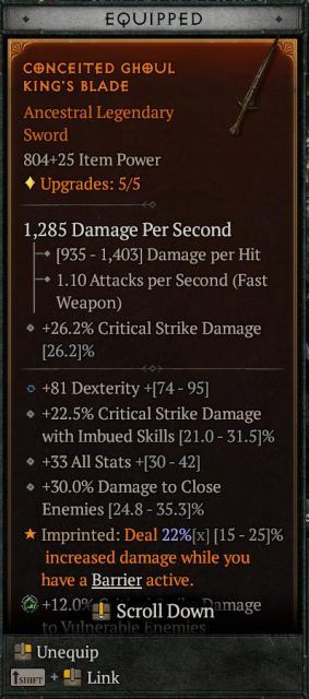 Diablo 4 Lvl 70+ Perfected Twisting Blades Build   Rogue Shadowblade