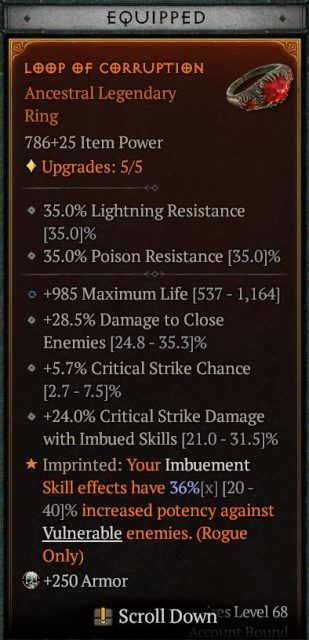Diablo 4 Lvl 70+ Perfected Twisting Blades Build   Rogue Shadowblade