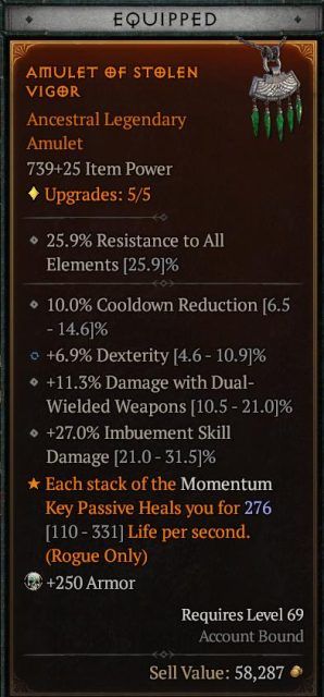 Diablo 4 Lvl 70+ Perfected Twisting Blades Build   Rogue Shadowblade