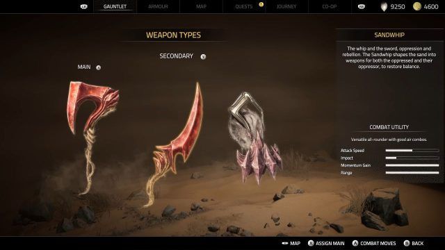 Atlas Fallen - Weapon Selection