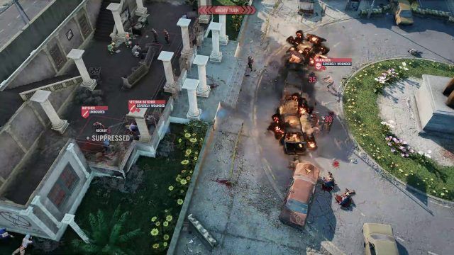 Burning Cars as Cover in Jagged Alliance 3