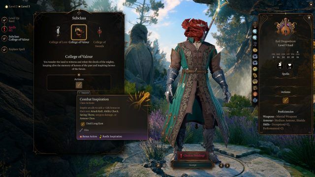 Baldur&rsquo;s Gate 3 Bard Class Guide College of Valour