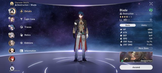 Honkai: Star Rail Blade Build Guide