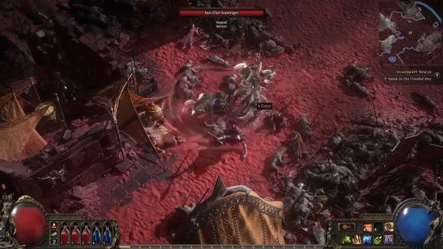 Path of Exile 2 - Whirling Strike in Action